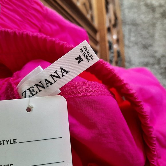 Zenana Windbreaker Smocked Running Shorts - Size M, NWT! - Picture 10 of 14